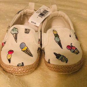Baby girl gap shoes ice cream